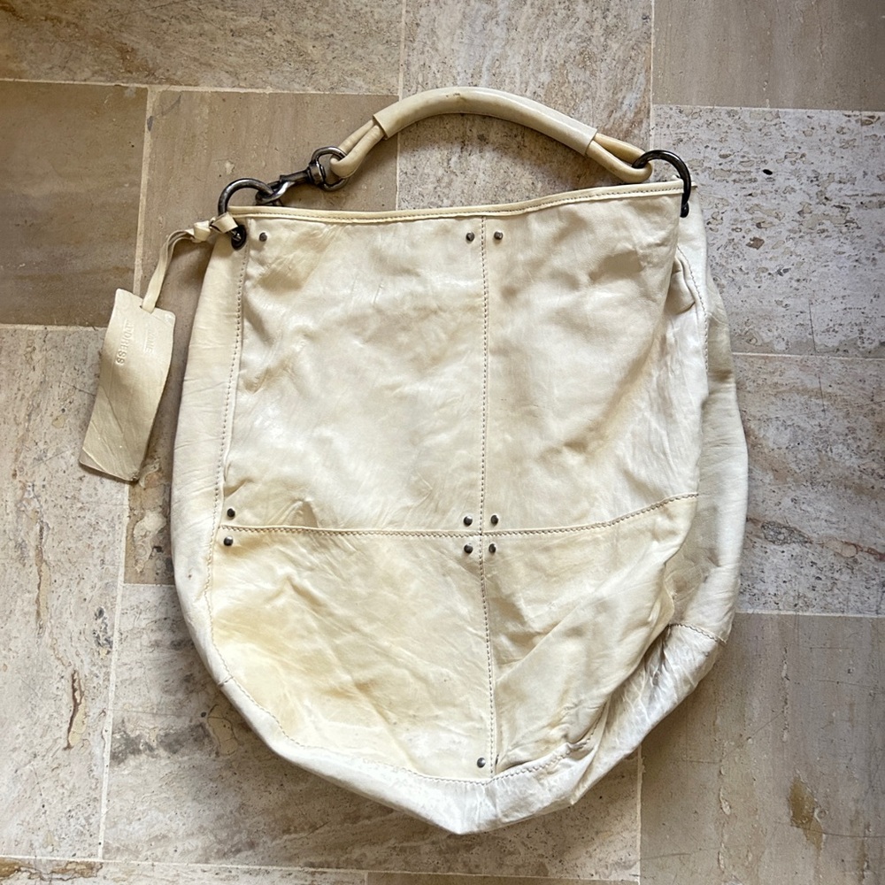 Philosophy Di Alberta Ferretti Cream Leather Tote/Hobo Bag
